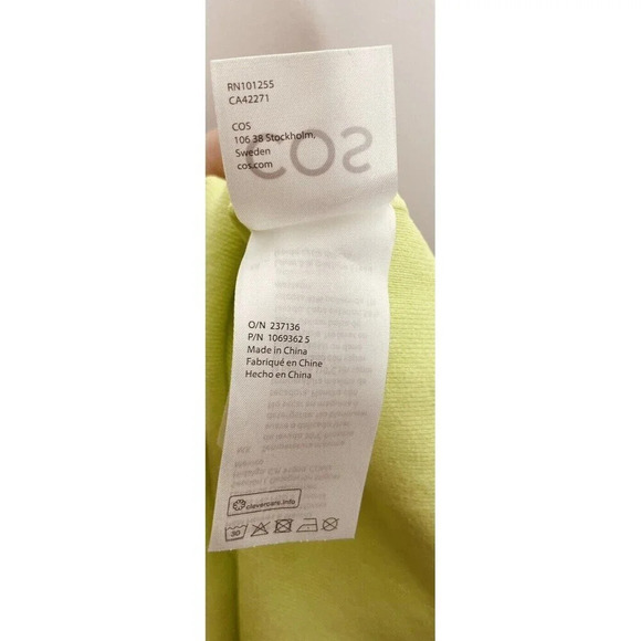 COS Bandeau Midi Bandeau Tube Dress Large Womens Green Party Dopamine Stretch - Picture 5 of 10